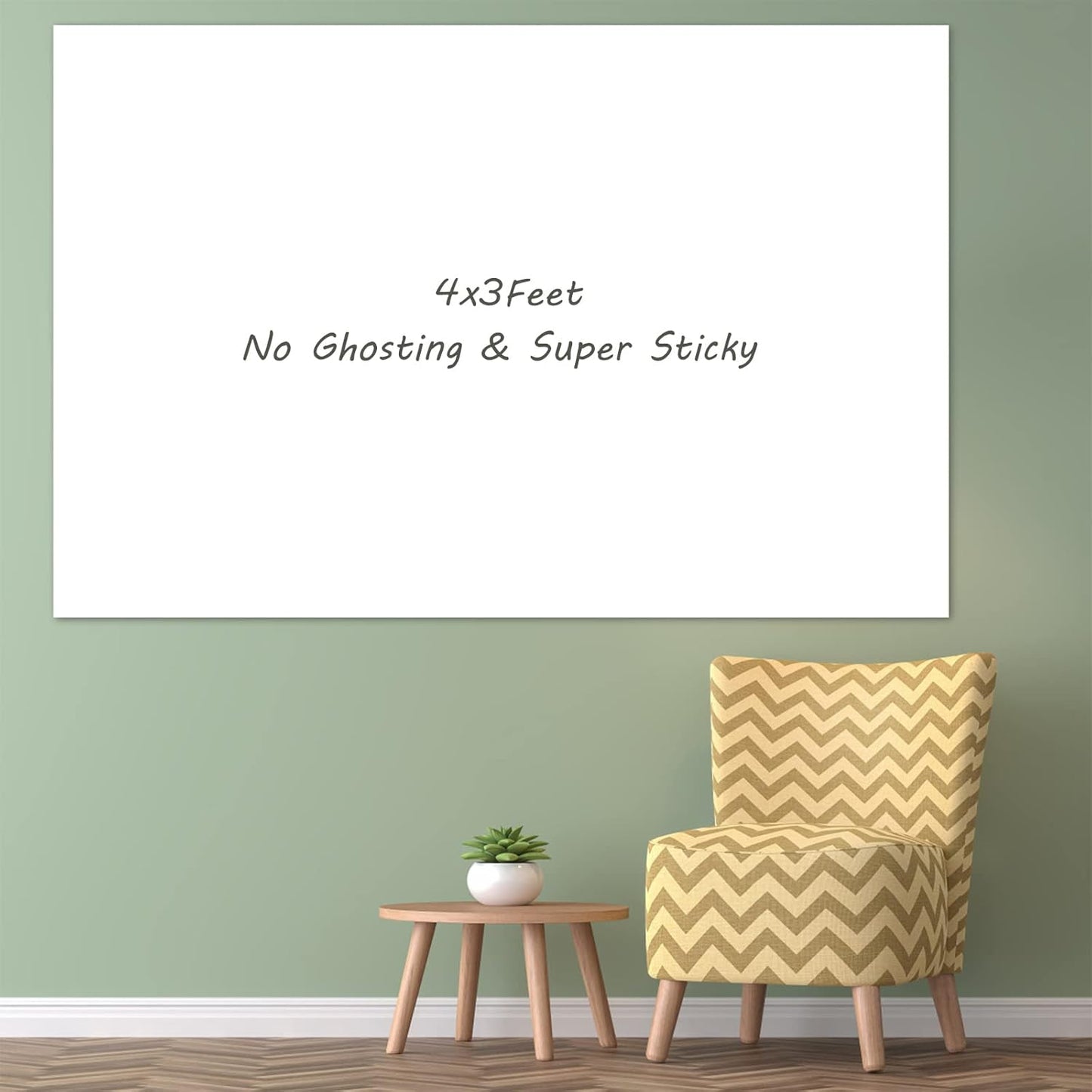 Nortix White Board Wallpaper, Whiteboard Contact Paper, 3 ft x 4 ft Super Sticky Whiteboard Sticker Wall Decal on Wall, Table, Doors, No Ghosting, 1 Piece (3x4ft)