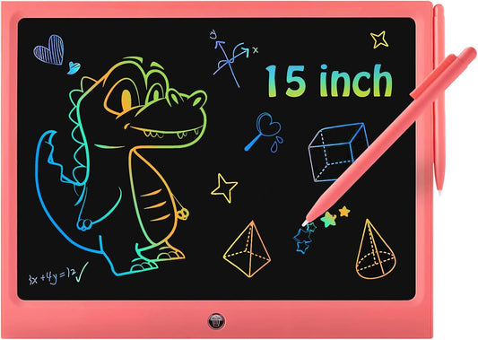 LCD Writing Tablet Kids Toys -15 Inch Toddler Toys Learning Drawing Pad Toys for 3 4 5 6 7 8 Years Boys Girls Birthday Christmas Easter Thanksgiving Gift Creative Doodle Board