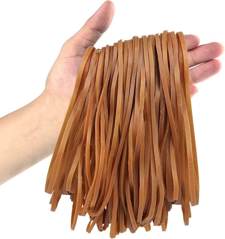 Coopay 12 Inches Extra Large Rubber Bands, 30 Pieces Heavy Duty Trash Can Band Bulk, Strong Elastic Bands for Office Supply School Home, Garbage Cans, File Folders (Yellow)