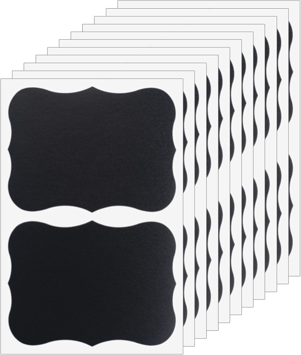 ONUPGO 20 Pack Chalkboard Labels, 4" x 3" Reusable Blackboard Stickers, Waterproof Chalkboard Sticker for Jars, Parties Decoration, Craft Rooms, Weddings, Storage, Organize Your Home & Kitchen