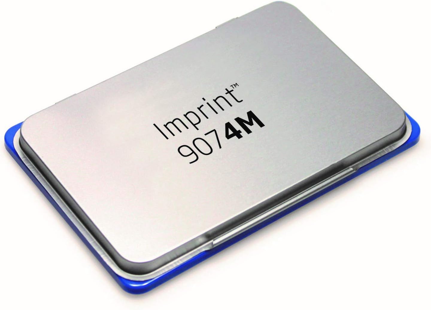 Trodat Imprint 9074M Metal Stamp Pad, 3-1/2" x 6-3/8", Blue