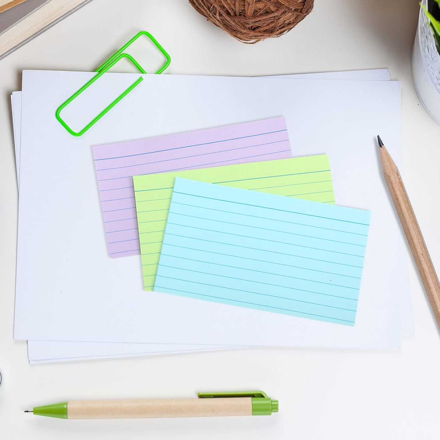 Fainne 2100 Pcs Colored Index Cards Bulk Neon Ruled Note Cards with Lines for Studying Rainbow Pad Index Notecards for Studying School Supply College Office(3 x 5 Inch,Light Color)