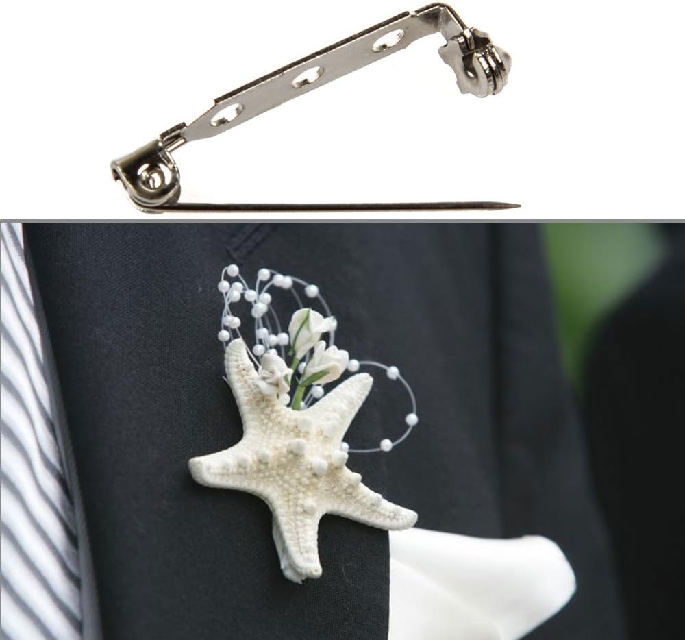 100 Pcs Silver Tone Pin Backs Clasp Brooch Safety Pins 1 Inch Bar Pins Findings with 3 Holes for Badge Insignia, Citation Bars, Making Corsage, Name Tags, Toy Pins and Jewelry Making