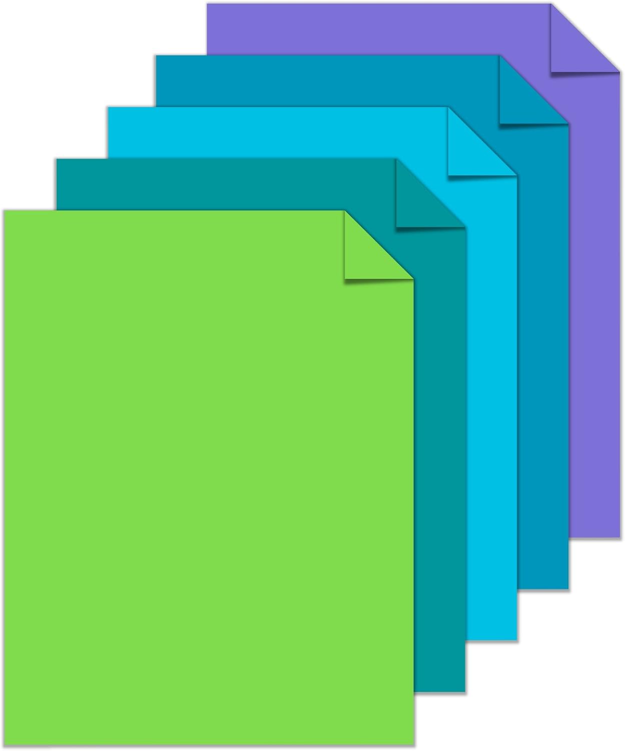 Astrobrights Mega Collection, Colored Cardstock,"Frosty" 5-Color Assortment, 320 Sheets, 65 lb/176 gsm, 8.5" x 11" (91689)