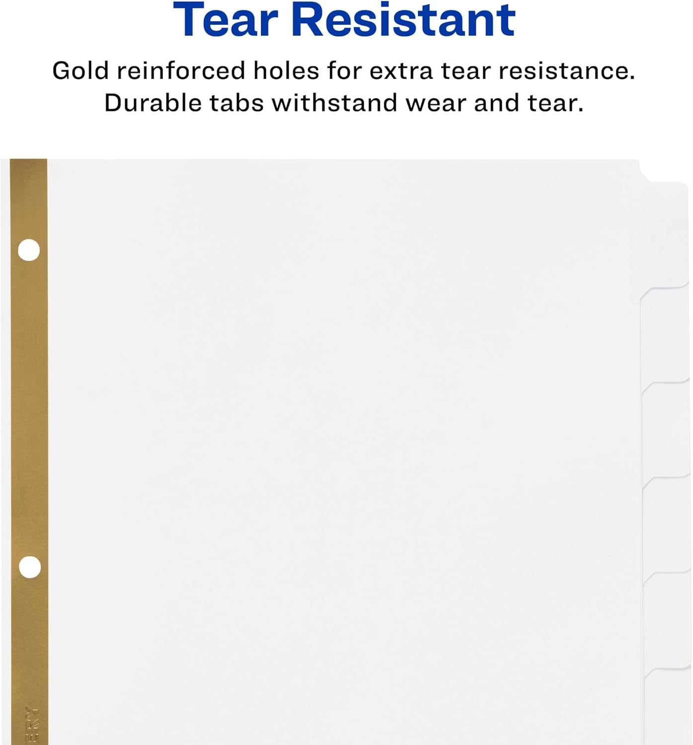 Avery 8-Tab Binder Dividers, Write & Erase White Big Tabs, 48 Sets (23078)