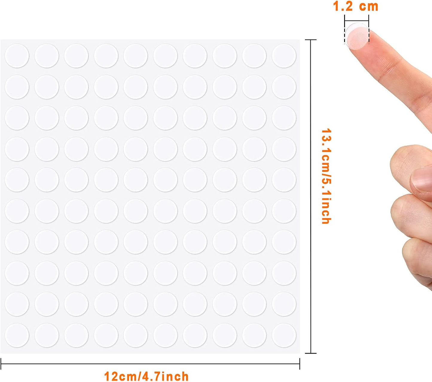 Zonon 1000 Pcs Double Sided Adhesive Dots Clear Glue Point Tape Stickers Balloon Glue Round Mini No Traces Adhesive Sticker Dot Sticker for Classroom Decor Craft DIY Office (0.47 Inch/ 12 mm)