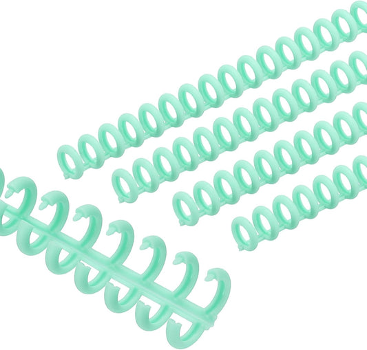 PATIKIL 8.5mm(0.3") Spiral Binder Ring,10 Pcs 30 Rings 25 Sheet Capacity Comb Binding Spines for Binding Paper Sheets Notebook Calendar Picture Album, Green