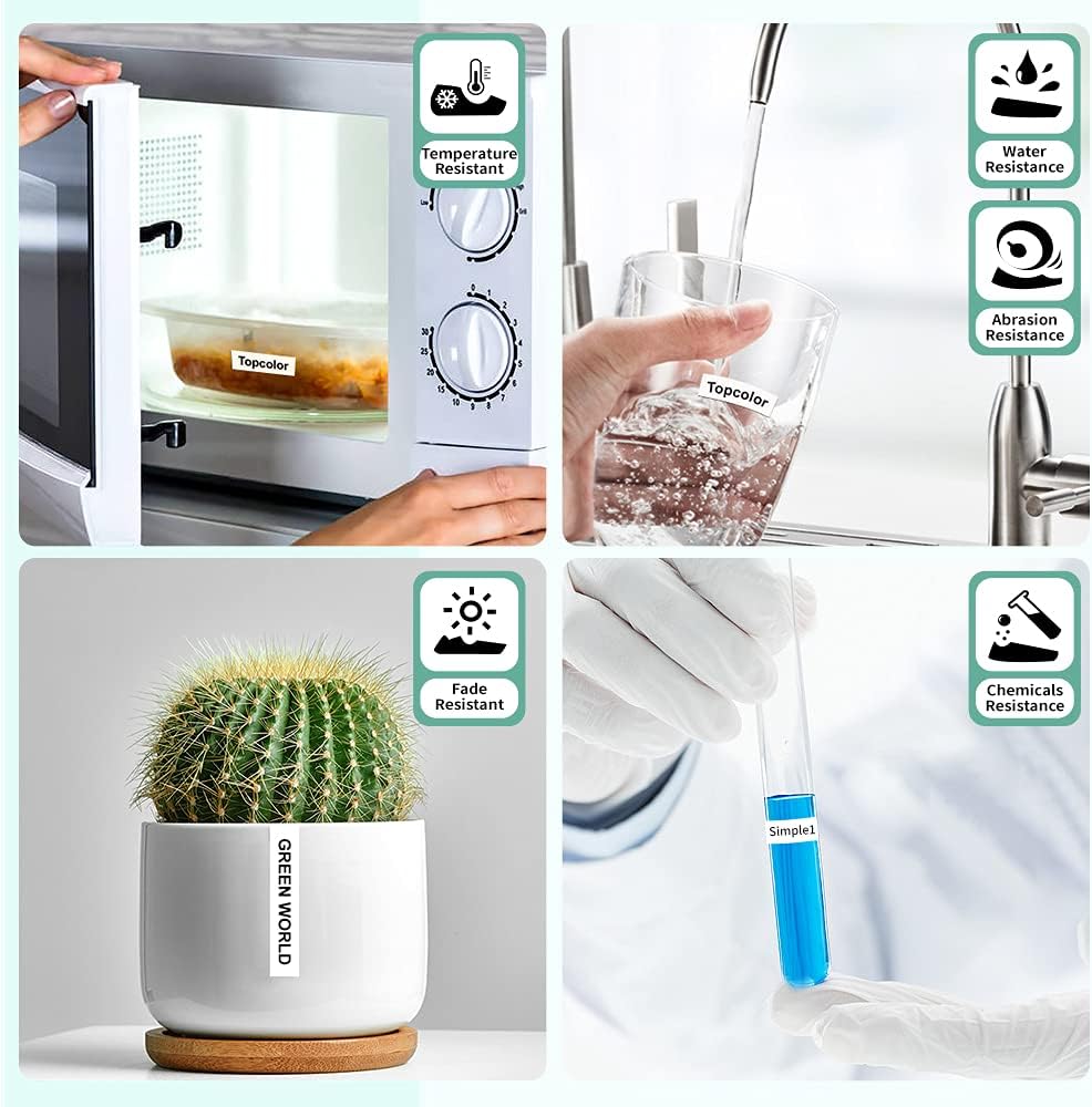 6-Pack Tz 9mm 0.35" Laminated Tape Compatible for Brother Tze-221 Tze-121 Tze-421 Tze-521 Tze-621 Tze-721 P Touch Tze 3/8 Inch Label Maker Tape for PTD200 PTD210 PTH110 PTD220 PTD600 PTD400AD