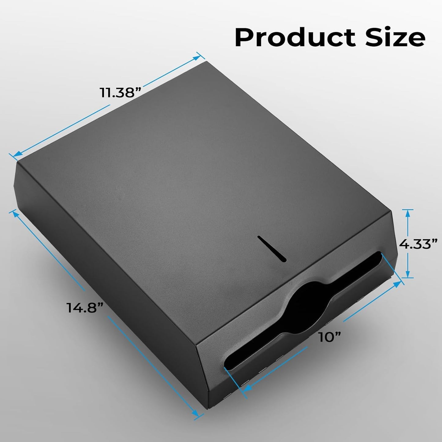 Paper Towel Dispenser Wall Mount - Multifold Trifold Paper Towel Dispensers, Large Capacity Stainless Steel Tissue Holder, Suitable for Bathrooms and Public Places Black