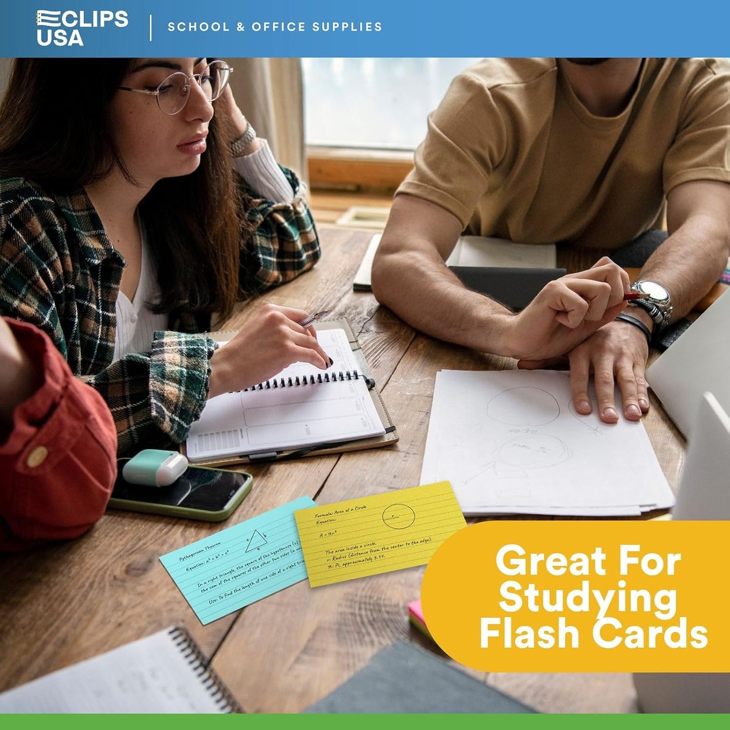 Index Cards 3x5 Bulk (1200 Cards, Pastel), Colored Flash Cards For Studying, Note Cards, Flashcards, Notecards, 100 Per Pack, (12 Pack)