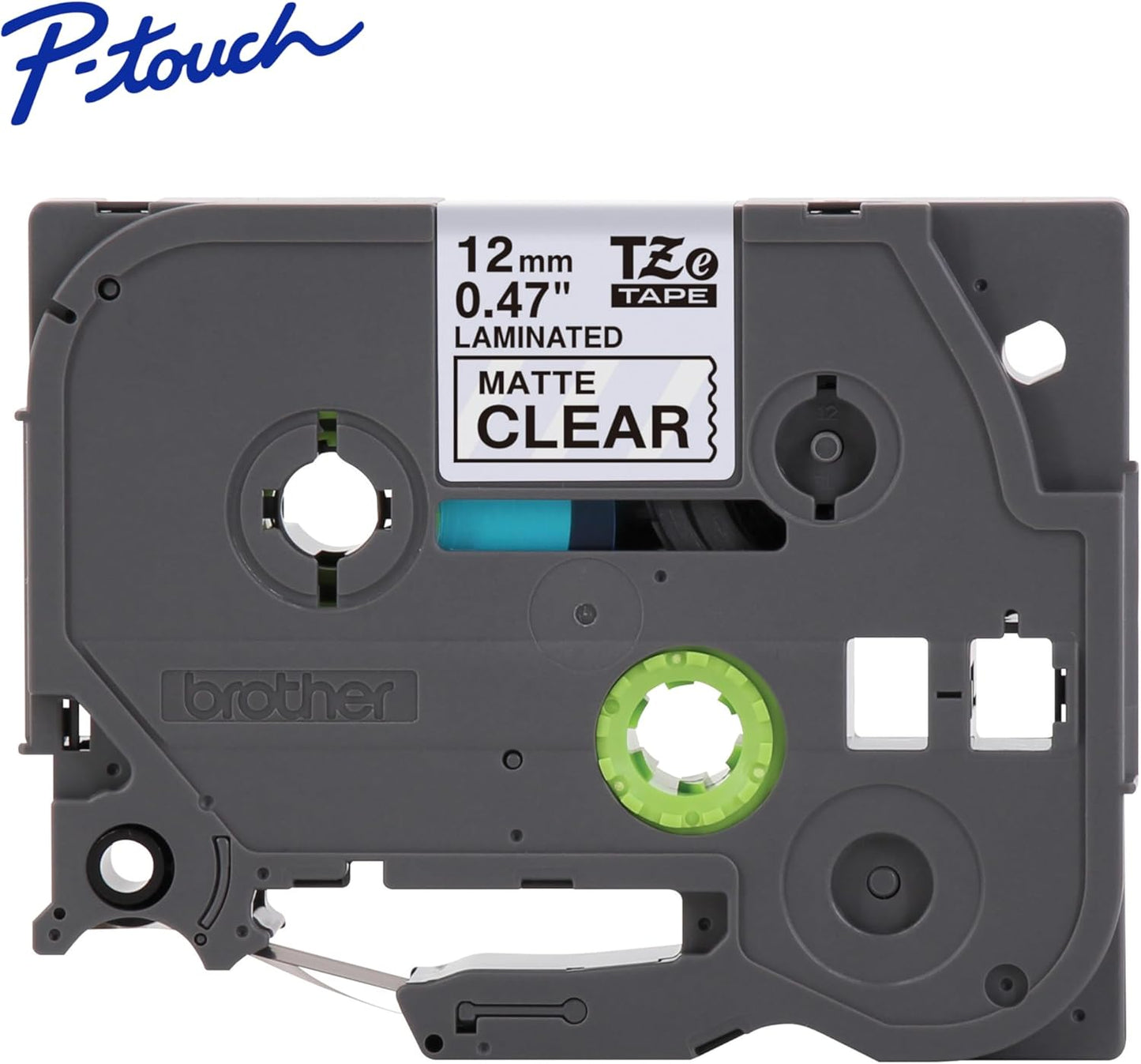 Brother P-Touch TZe-M31 Black Print on Premium Matte Clear Laminated Tape 12mm (0.47”) Wide x 8m (26.2’) Long, TZEM31