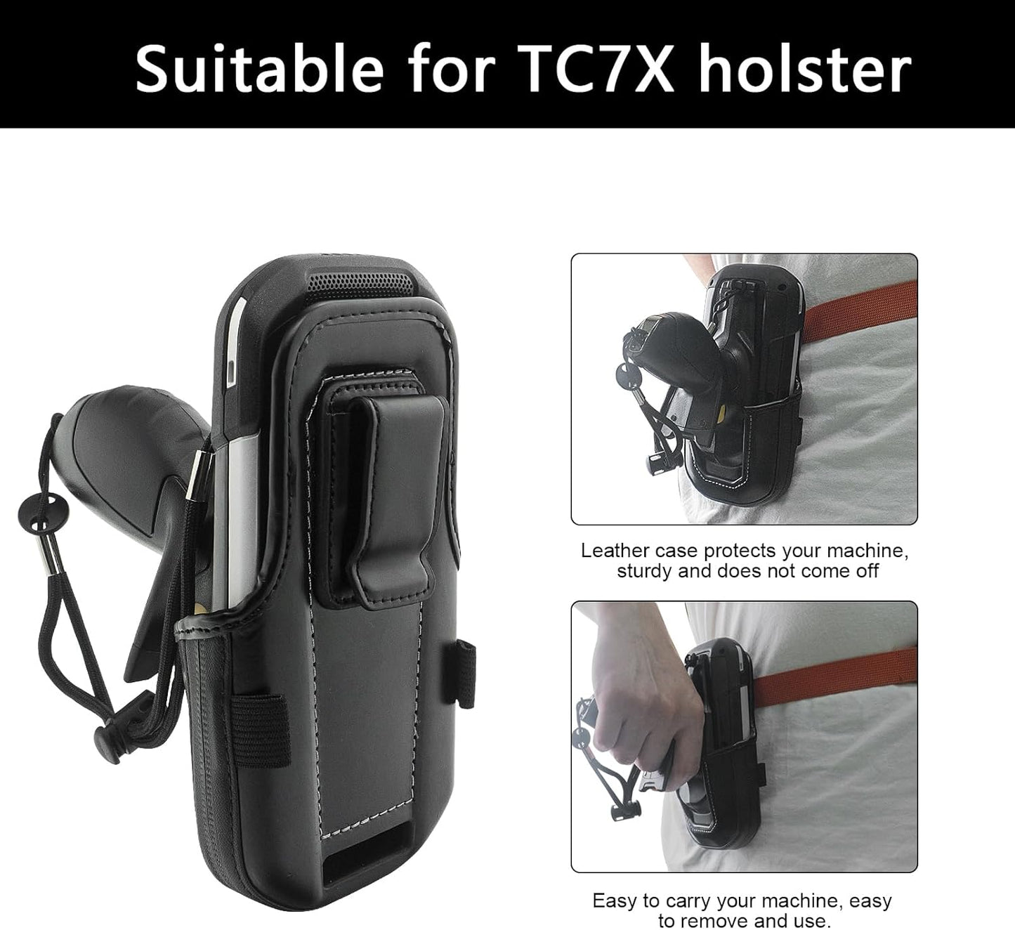 Trigger Handle for Zebra Symbol TC70 TC72 TC75 TC77 TC70x TC75x Handheld Barcode Scanner Mobile Computer - P/N: TRG-TC7X-SNP1-02 TRG-TC7X-SNP1-01 Secure Snap-On Design