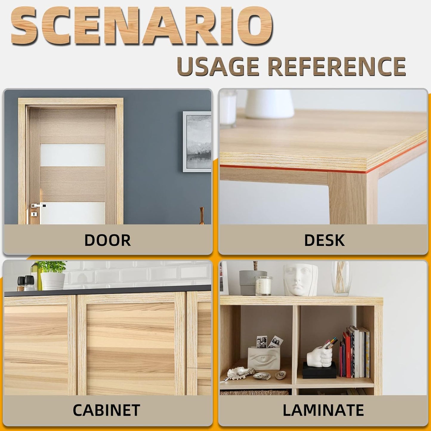 GSCIT Club Oak Edge Banding, 3/4 inch x 250ft roll of Veneer Plywood Edge Banding Preglued Flexible, Wood Tape Banding for Cabinet Repair