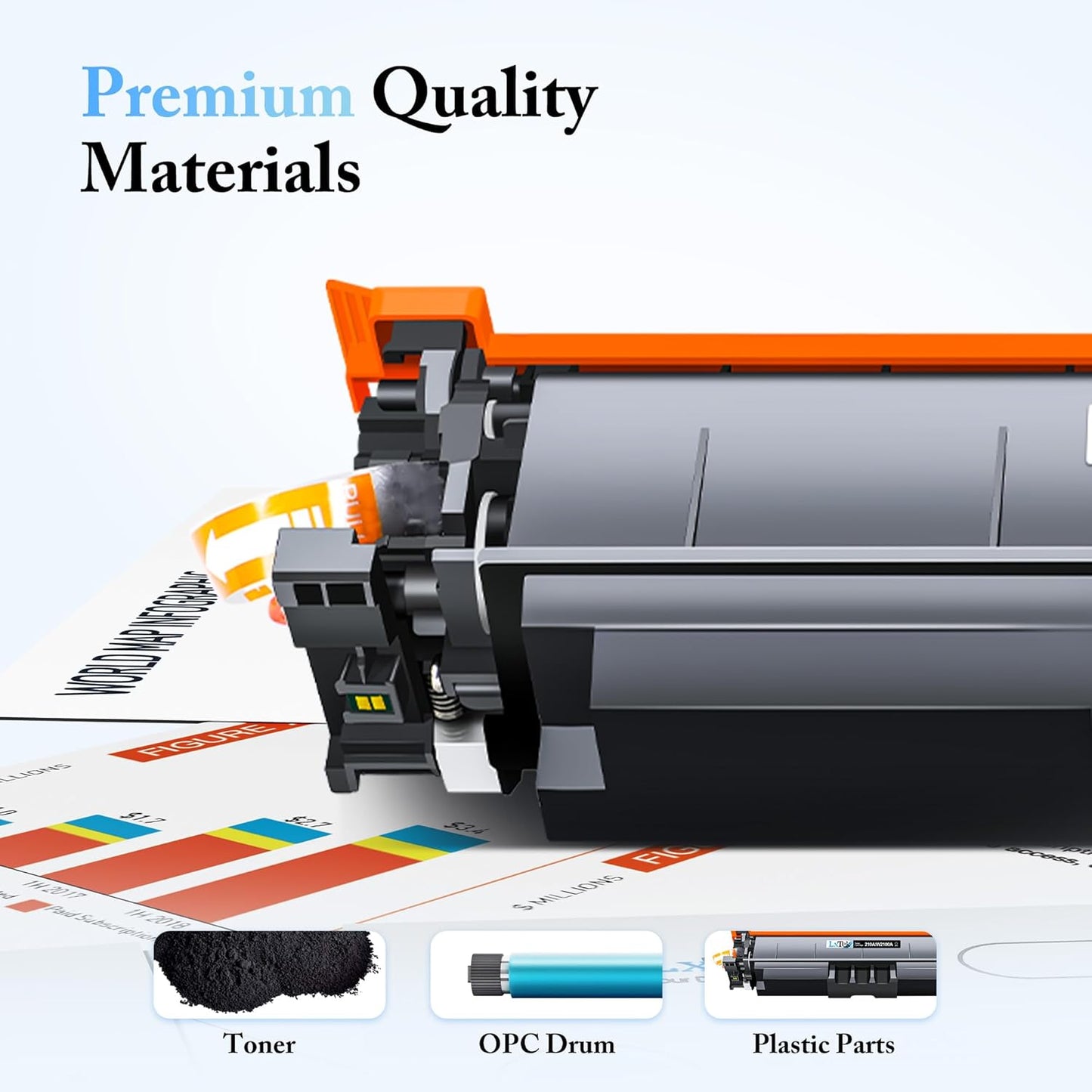 LxTek 210A 210X Toner Cartridges 4 Pack (with Chip) Replacement for HP 210A 210X W2100A W2100X Compatible with HP Color Laserjet Pro MFP 4301fdw 4301fdn Pro 4201dw 4201dn Series Printer (BCYM)