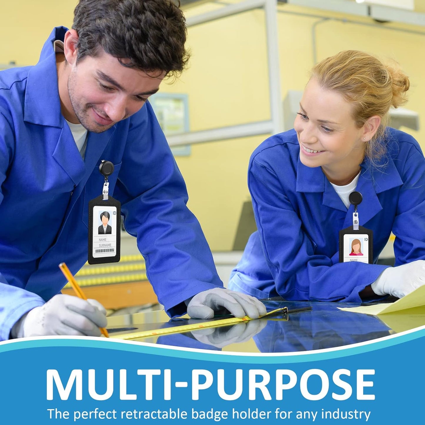 150 Pcs Black Retractable Badge Reels Bulk Holders Reels Clip with Alligator Swivel Clip by ID for School Office Supplies