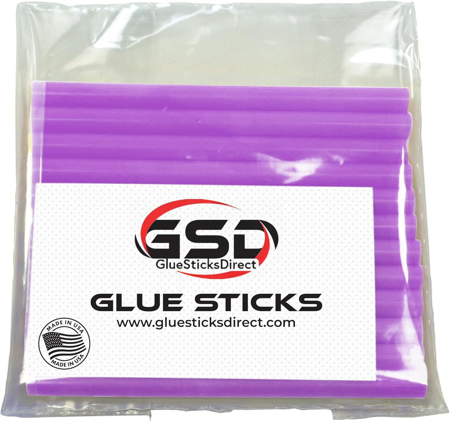 Mini Size Hot Melt Glue Sticks for Glue Gun - Bulk 4in Translucent Purple Glue Sticks - Great for Art Craft Repairs & Compatible w/Most Glue Guns - 5/16" X 4" (24 Sticks) - USA Made