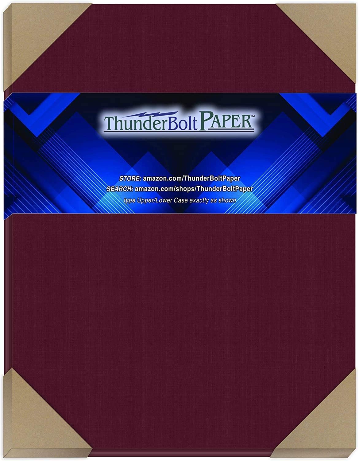 50 Dark Burgundy Linen 80# Cover Paper Sheets - 7" X 10" (7X10 Inches) Double 5X7 Card Size - folds to 5X7-80 lb/pound Card Weight - Fine Linen Textured Finish - Deep Dye Quality Cardstock