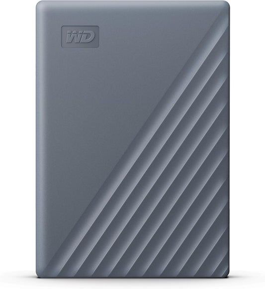 WD 2TB My Passport Portable Hard Drive, Works with USB-C and USB-A, Windows PC, Mac, Chromebook, Gaming Consoles, and Mobile Devices, Backup Software and Password Protection - WDBWML0020BGY-WESN