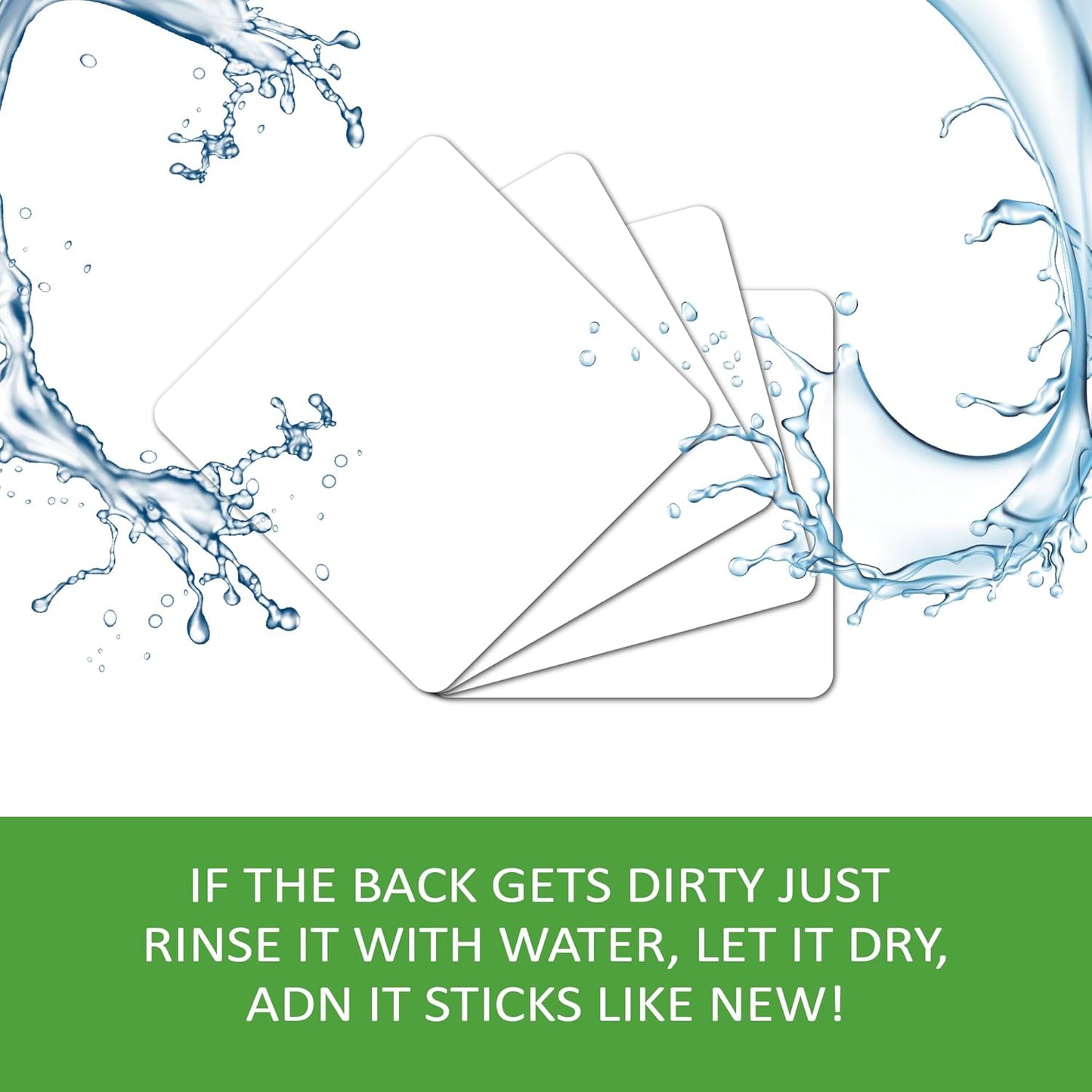 SVNOOC Multi-Use Dry Erase Sticky Notes, Reusable Labels Stickers for Wall Desk Fridge Office Classroom Home All Purpose Use, Removable, White (4 * 4 inches) 12 Pack