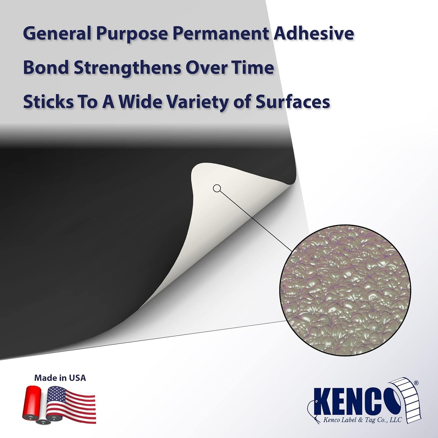 Kenco Color Coding 3 X 5 Rectangle Labels, Inventory Control Stickers 500 Labels Per Roll, Made in The USA (Black)