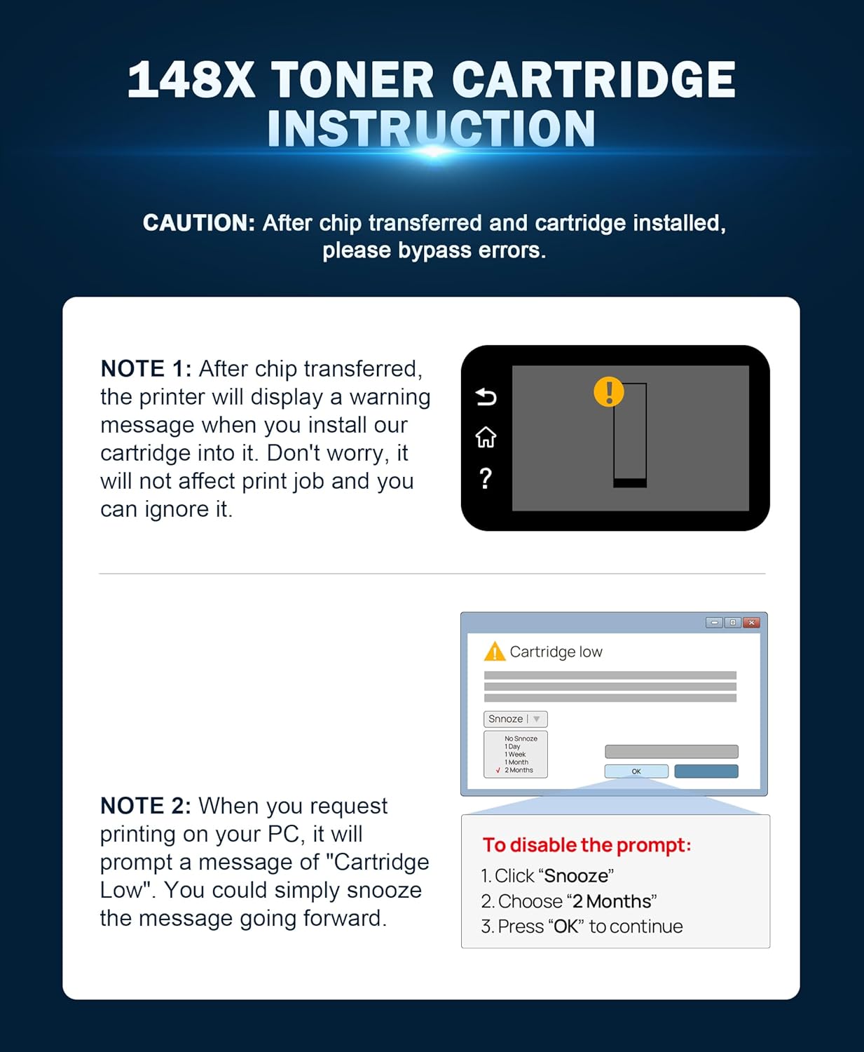 148X Toner Cartridge Replacement for HP 148A Toner Cartridge, W1480X Toner Compatible for HP Laserjet Pro 4001dwe 4001dn 4001dne 4001n 4001ne MFP 4101fdw 4101fdwe 4101fdn 4101fdne (1 Black No Chip)