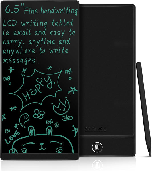 LCD Writing Tablet for Adults: Mini 6.5 Inch Full Screen Reusable Digital Notepad Lightweight Portable Use for Office Study Teaching