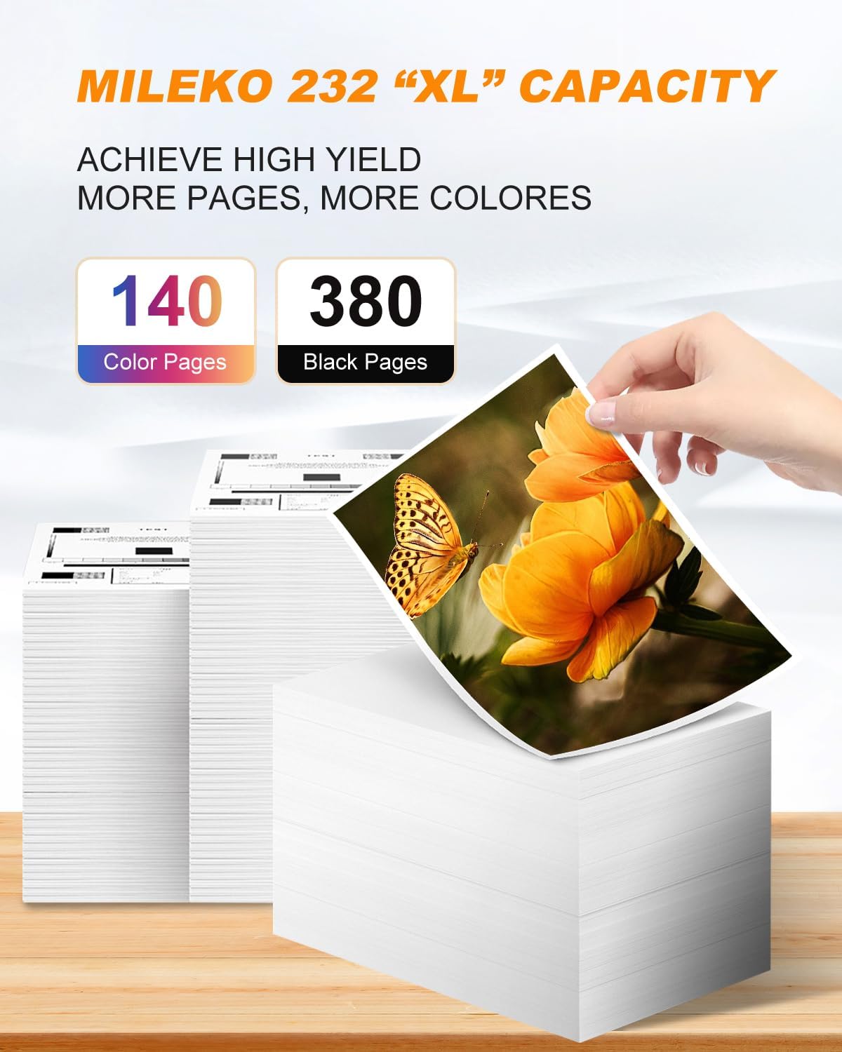 232XL Ink Cartridges Combo Pack Remanufactured Replacement for Epson 232 Ink Cartridge for Epson 232 232XL Ink Cartridges for Epson Printer Epson XP-4205 XP-4200 WF-2930 WF-2950 Printer (5 Pack