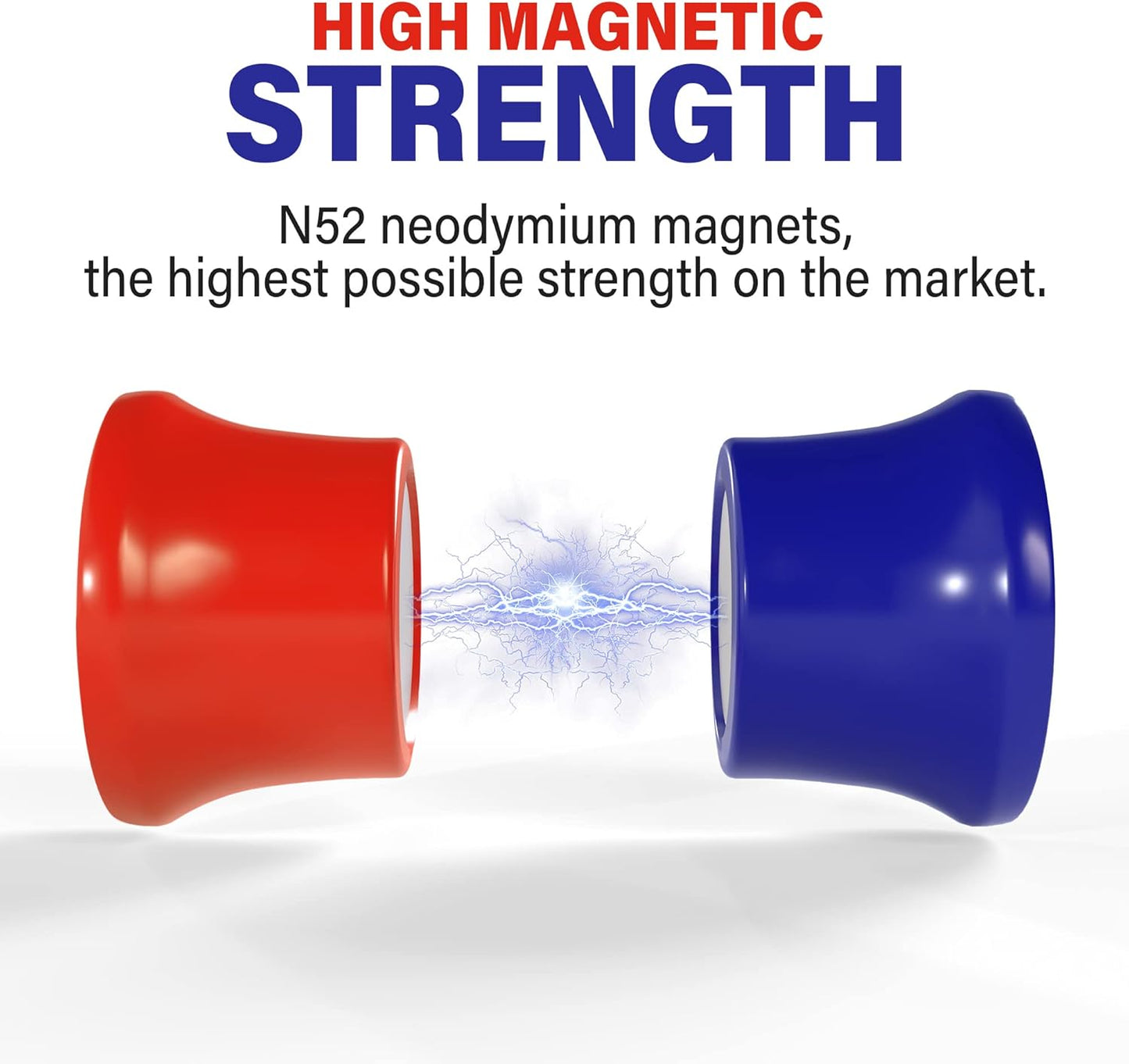 Extra Strong Magnets for Whiteboard, Glassboard and Fridge (Yellow, 8 Pack, Small). N54 Neodymium Rare Earth Heavy Duty Magnets for Home and Office Supplies.