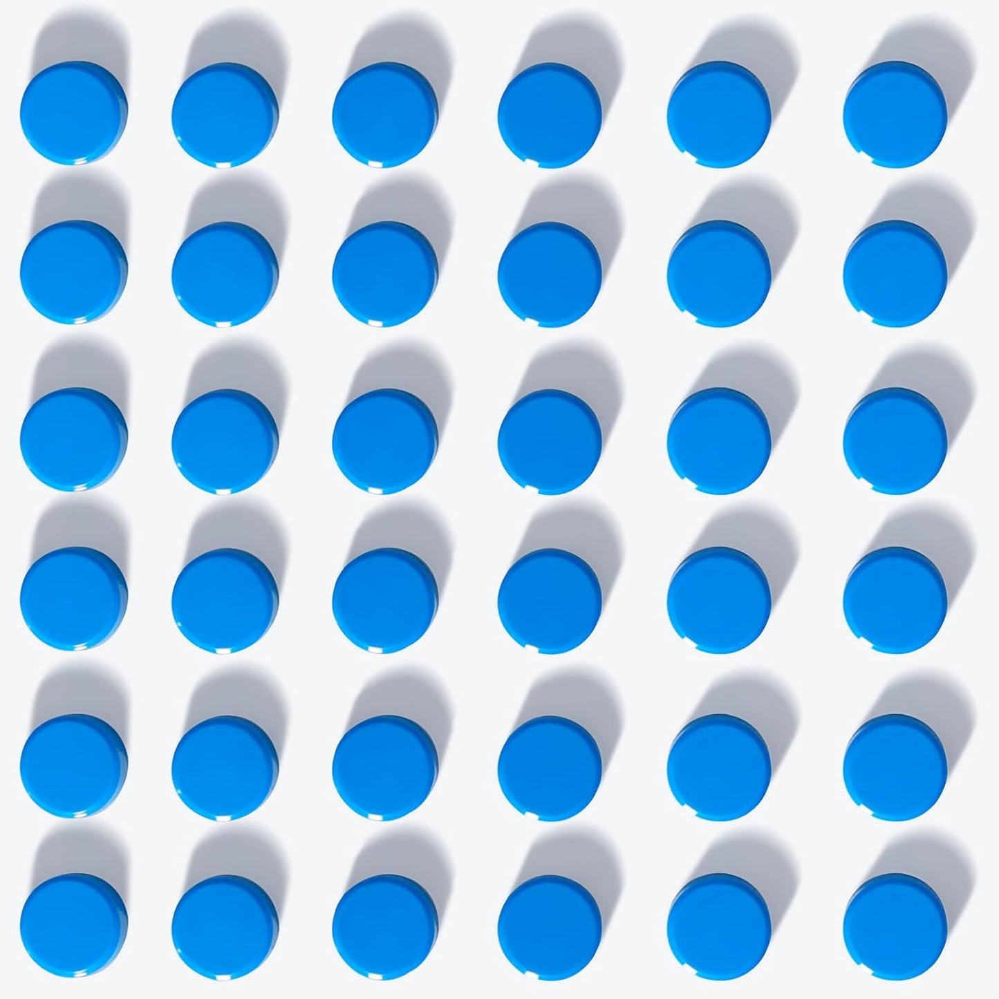 Fridge Magnets, 40 Pcs Heavy Duty Round Magnets for Whiteboard, Fridge, Locker, Office, Classroom - Blue