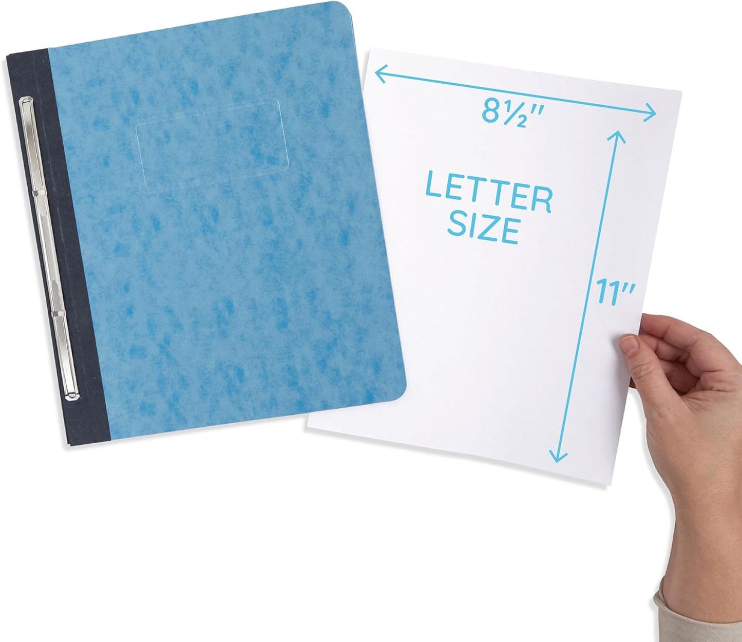 25 Blue Summit Supplies Pressboard Report Cover, Light Blue Business Report Covers, Pressboard Binder 8.5x11, Letter Size Report Binder, 25 Pack, 3'' Capacity