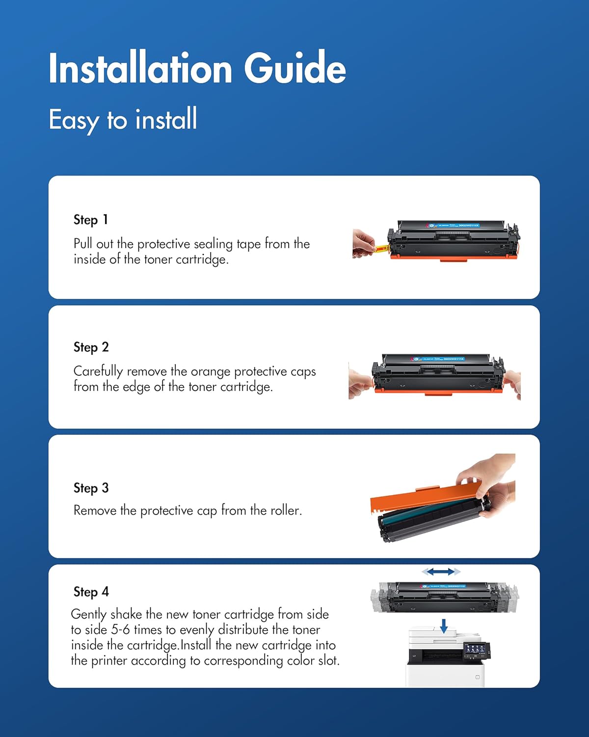 206X Black Toner Cartridge Replacement for 206X 206A Black to use with Color Pro MFP M283fdw M283cdw M283fdn M282nw M255dw M255nw M283 M255 Printer(W2110X W2110A, 2 Packs)