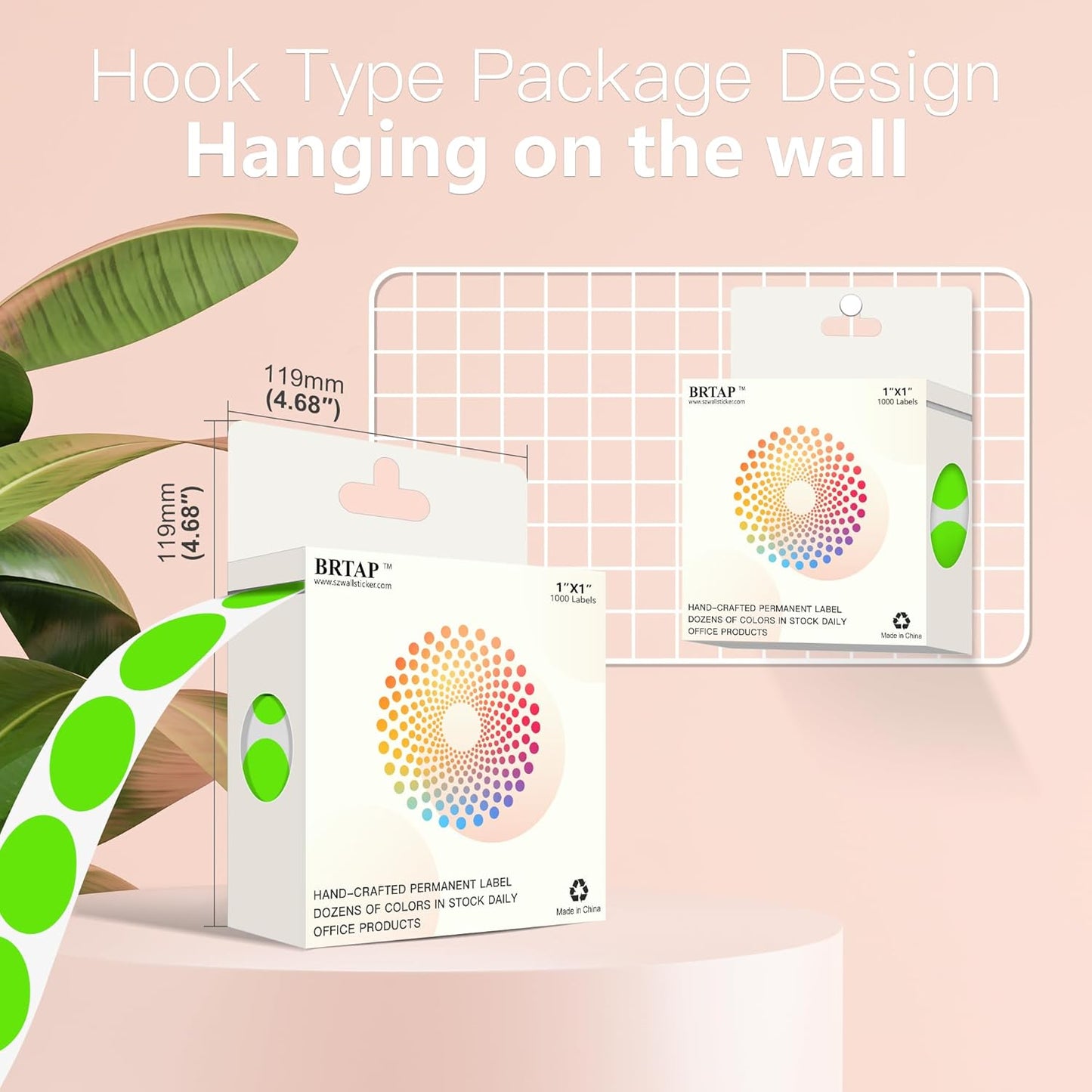 1 Inch Round Color Coding Labels, 1000 Dots Per Roll Light Green Color Coded Dot Stickers, Round Color Dot Labels for Organizing, Filing, and Storage