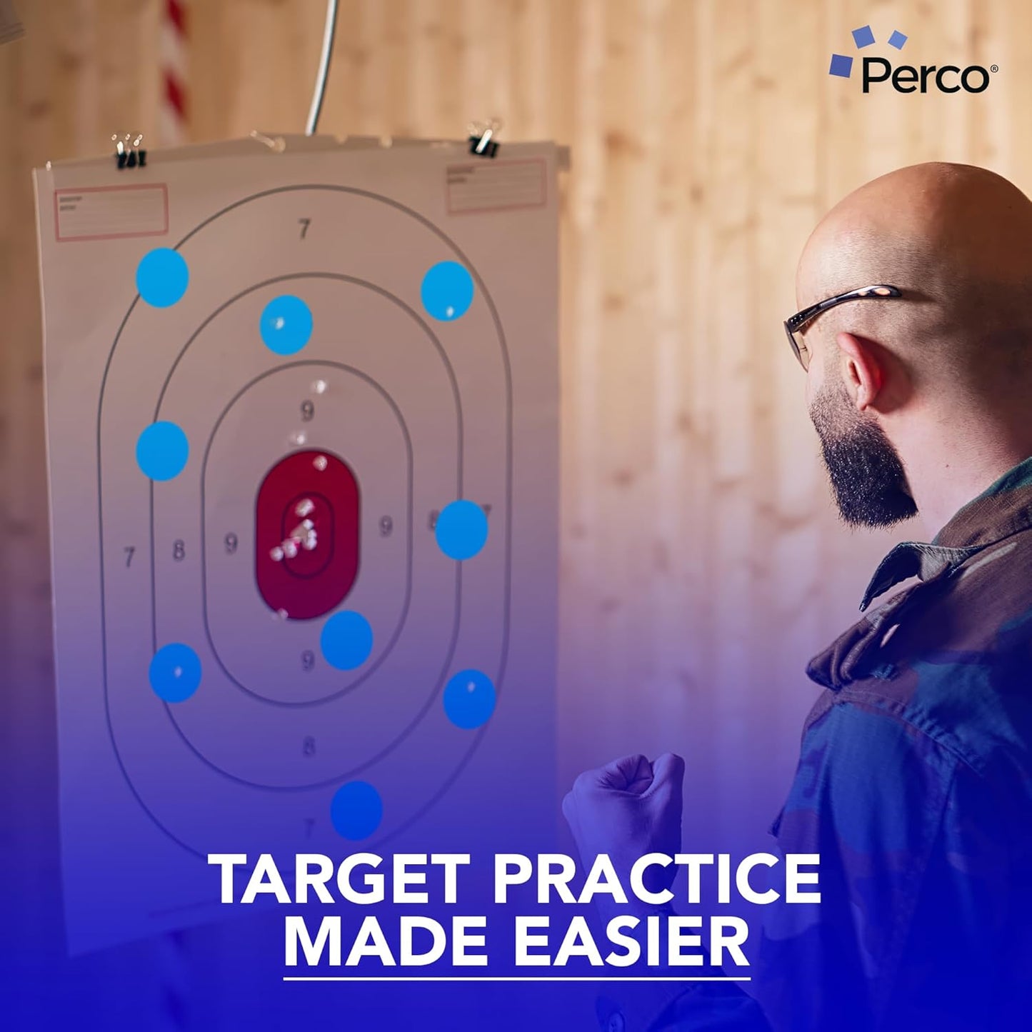 Perco Light Blue 2-Inch Round Circle Dot Sticker Labels - Multi-Roll Pack (3 Rolls, 500 Labels Each) - Permanent Adhesive, Vibrant Colors, Strong Hold - Perforated for Easy Use - Made in USA