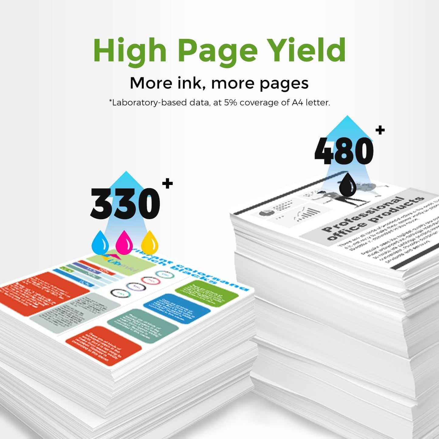 62XL Ink Cartridges Black and Color Replacement for HP 62 XL Hp62XL Cartridge for Envy 5660 7640 7645 5540 5549 OfficeJet 5745 5740 5741 8040 (2 Pack)