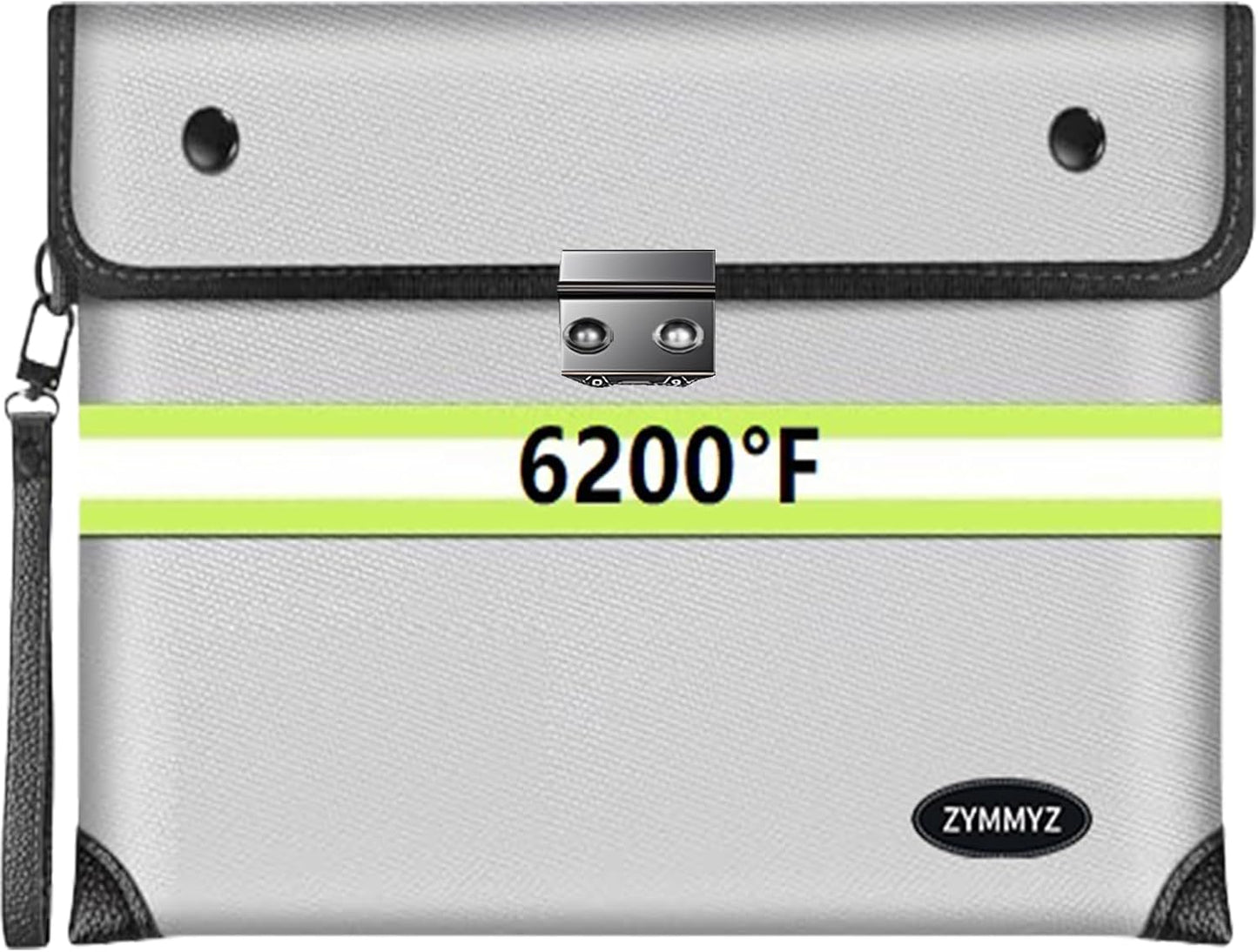 Upgraded 6200°F Fireproof Document Bag Waterproof with Zipper,9 Layers of Heat Insulated Materials,Fireproof Money Bag for Cash,Valuables and Important Documents