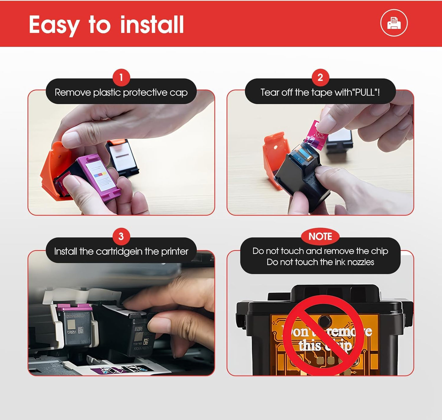 LLAOLLAO Remaunfactured Ink Cartridge Replacement for Canon 245XL 246XL Combo Pack PG-245 CL-246 for Pixma MX490 MX492 TR4520 MG2522 TS3322 TS202 TR4522 MG2920 Printer (1 Black, 1 Color)