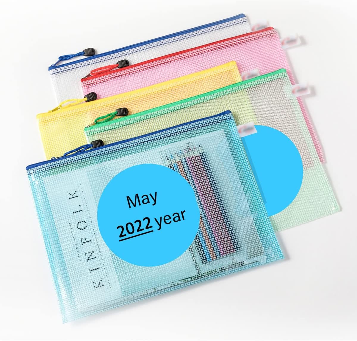 PARLAIM 3 Inch Round Permanent Adhesive Color-Code Dot Stickers,500 per Roll dots Label Dispenser Box Circle Stickers (Sky Blue)