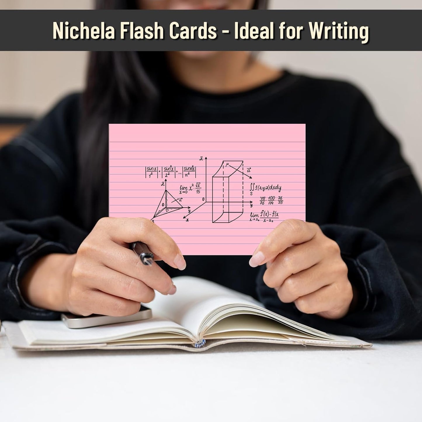 Index Cards 4 x 6 Inch 200 Pcs Ruled Color Index Cards, College Ruled Flash Cards for School, College, Office and Home Organization, Durable Study To Do List Note Cards with Ruled Lines, 5 Pack of 40