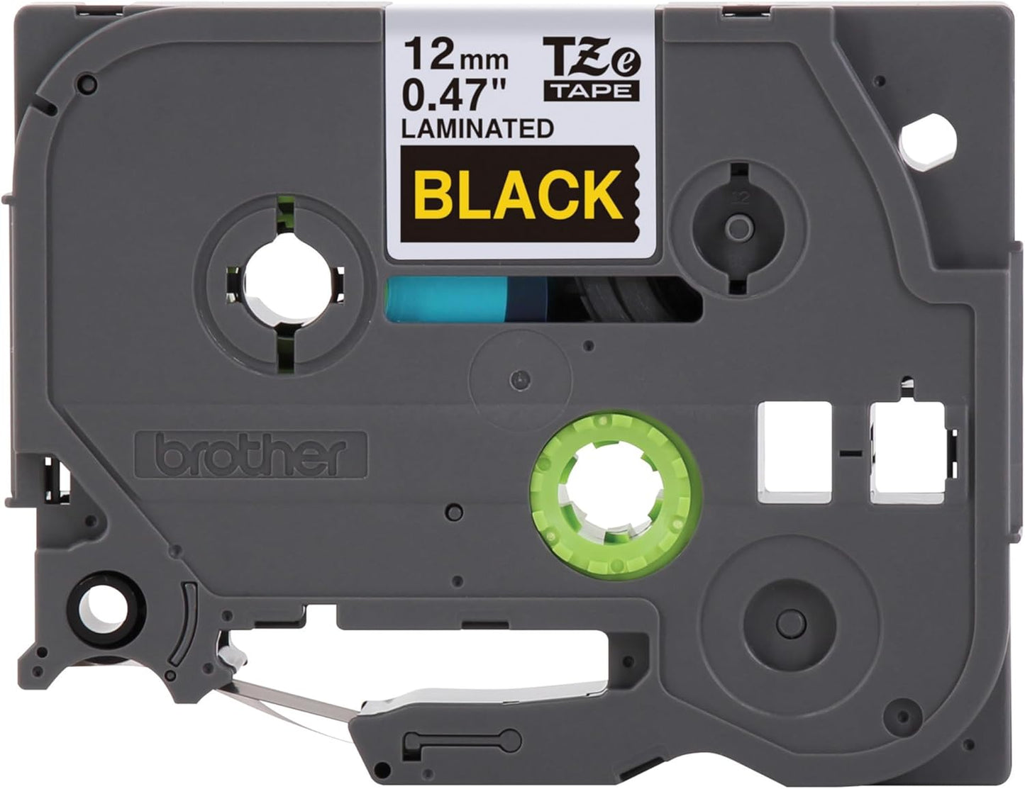 Brother Genuine P-Touch TZe Gold Print on Black Label Tape (TZe334), Laminated,1/2in x 26.2ft (12mm x 8m), for Select P-Touch Label Makers, Durable, Water-Resistant, Indoor/Outdoor Use