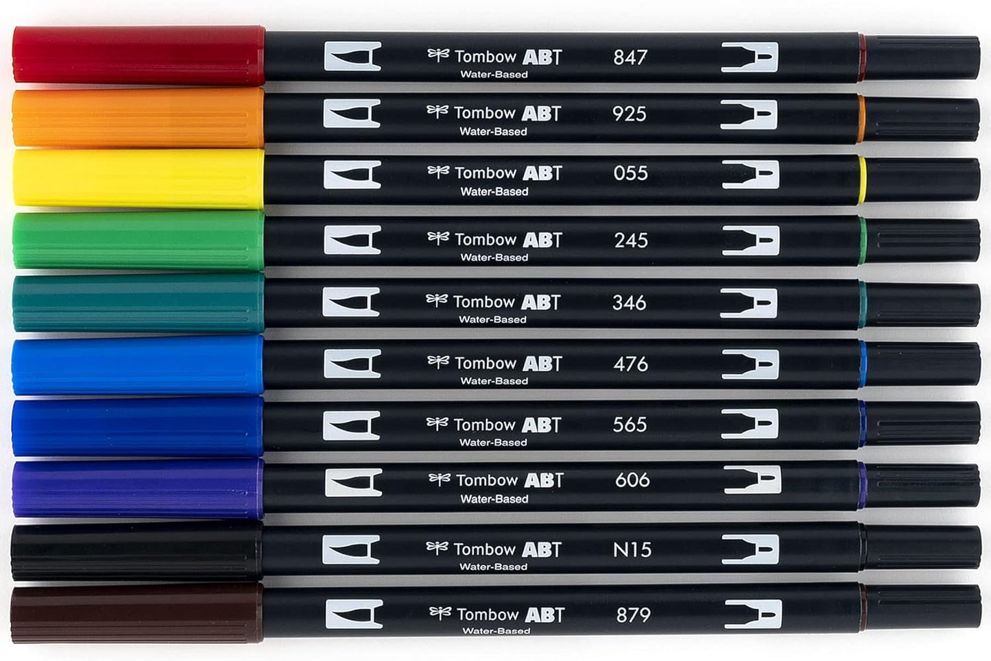 Tombow Dual Brush Marker 10-Piece Set: Primary