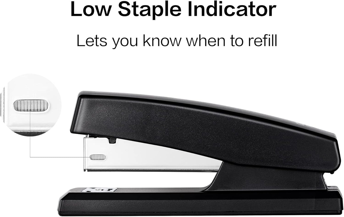 Deli Stapler, Desktop Staplers with 640 Staples, Office Stapler, 25 Sheet Capacity, Black
