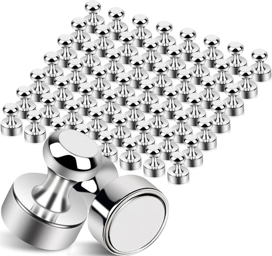 55Pcs Fridge Magnet, Refrigerator Magnets Small Rare Earth Magnet s for Whiteboard Magnets, Strong Push Pin Magnets for Classroom, Office and Dry Erase, Magnetic Decorative