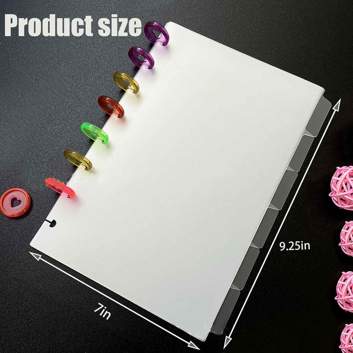 18 Pcs Blank Binder Planner Dividers for Discbound Notebooks, 7 x 9.25 in Binder Index Dividers Discbound Notebook Dividers for 9-Discs Classic Happy Planners(3 Sets,18 Sheets in Total)