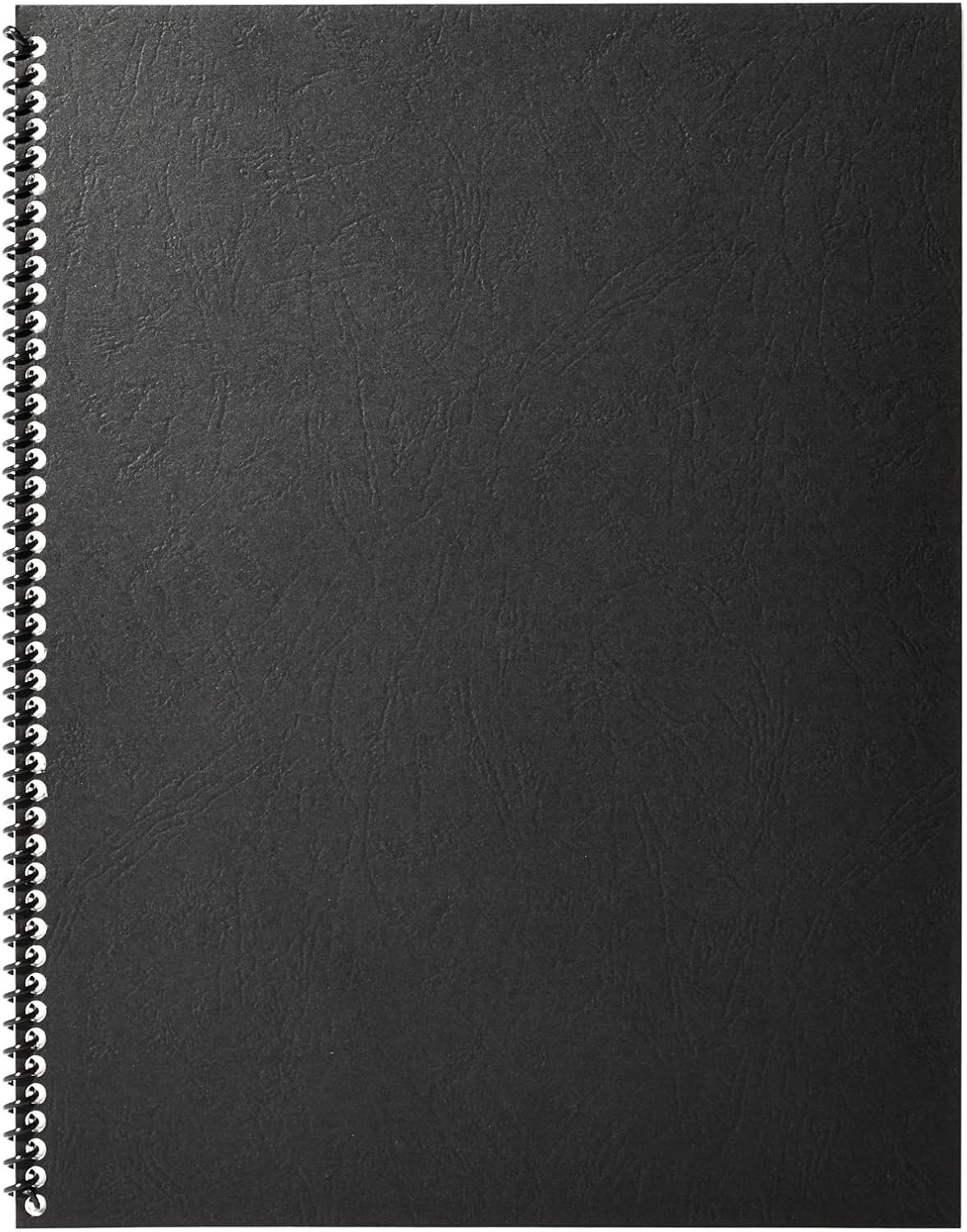 Juvale 100-Pack Black 13 Mil Presentation Binding Covers and Backs - 230g Letter Size Quality Leather Grain Paper for Business Reports, Office, School, & Spiral Binding Machine (8.5 x 11 In)