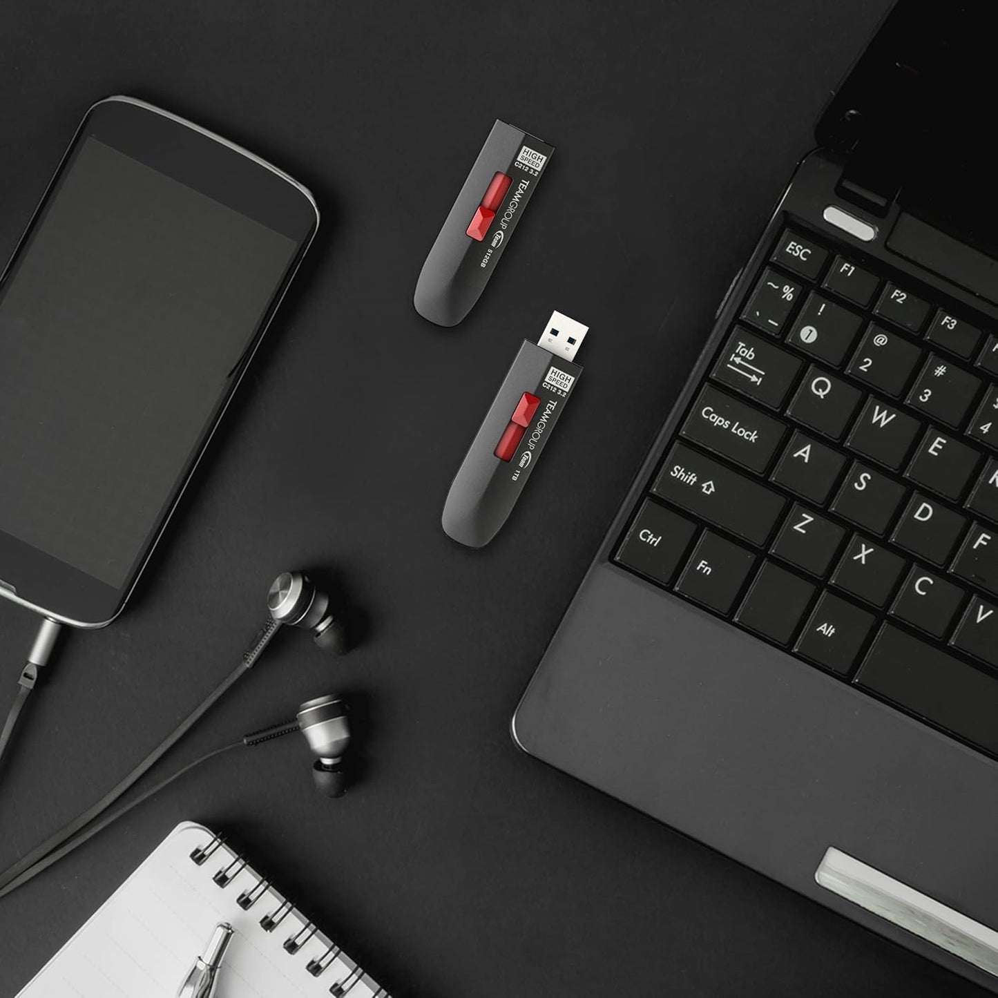 TEAMGROUP C212 Extreme Speed 1TB 1000/800MB/s USB 3.2 Gen 2 Easy Push-and-Pul Flash Thumb Drive External Data Storage Memory Stick Compatible with Computer/Laptop/PS4 PS5 TC21231TBB01