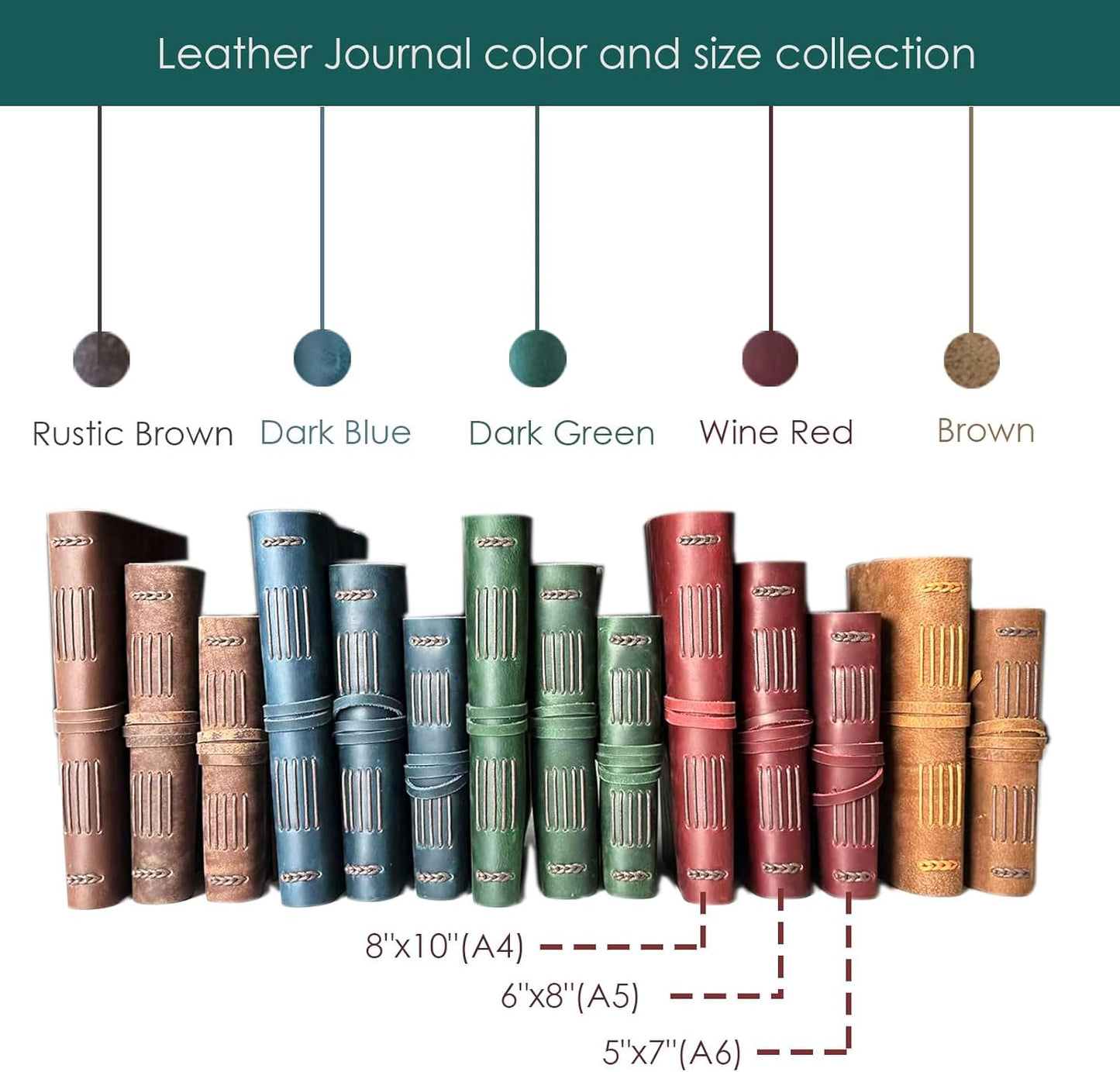 Blue Notebook Journal - Best Genuine Leather Journaling for write A5 Size Diary 6.2x8.5 Inch,Notepad For Man,Women,Vintage,Gifts,Work,Study,Personal,Dark Blue