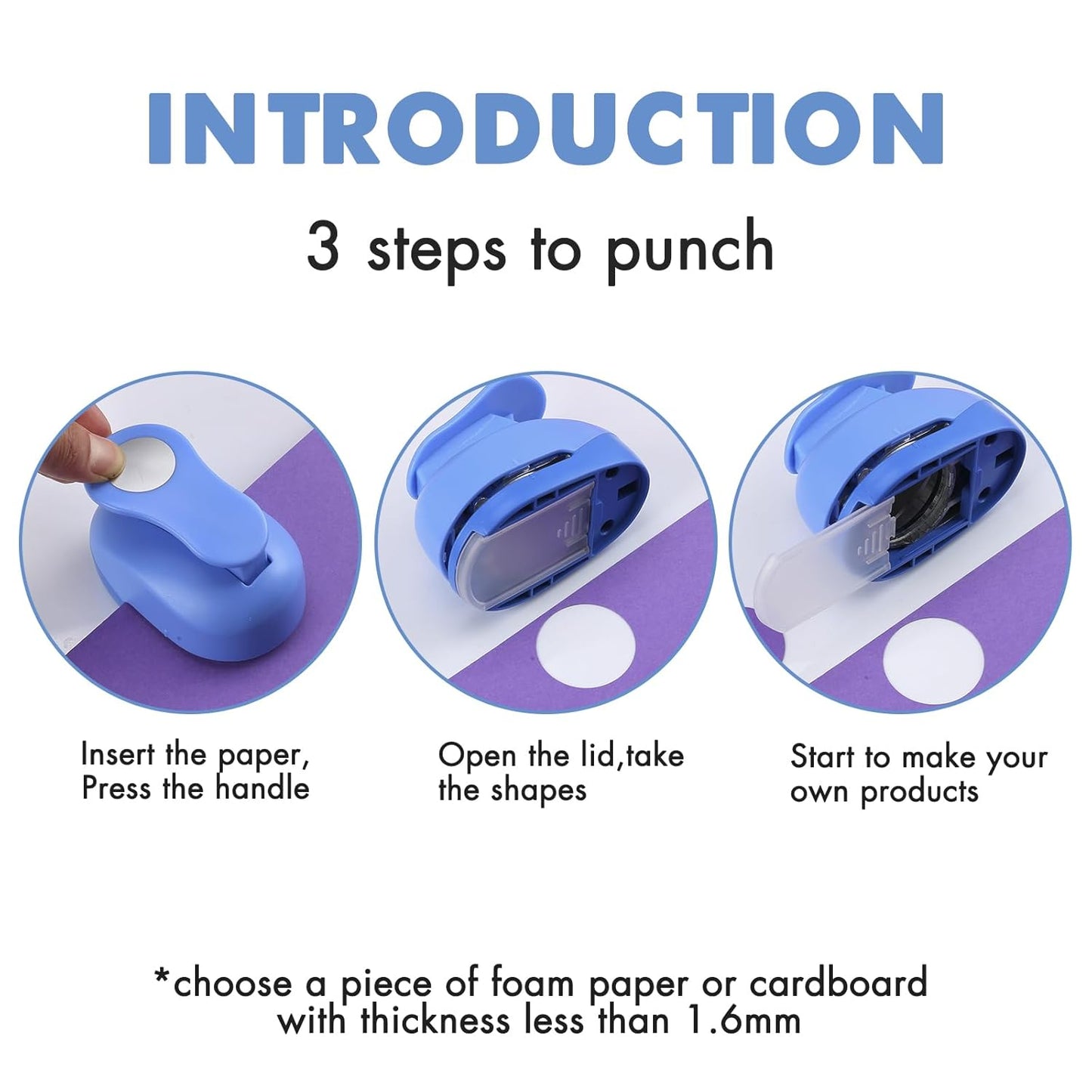 LOONENG 5/8 Inch Circle Paper Punch - Create Perfect Circles for Handmade Craft Projects - Ideas for Scrapbooking, Card Making, DIY Photo Albums, Gift Tags, Homemade Confetti