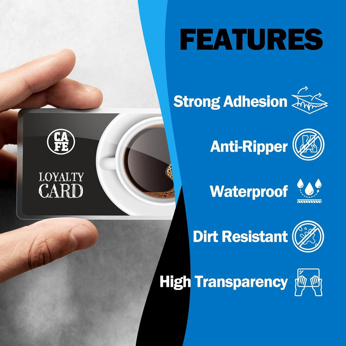 Everest Self Seal Laminating Pouches, Self Sealing for 2.6x3.9 Inch, Business Cards Size, Waterproof, 10 Mil Thick, Gloss Finish, No Machine Needed, 30 Pack