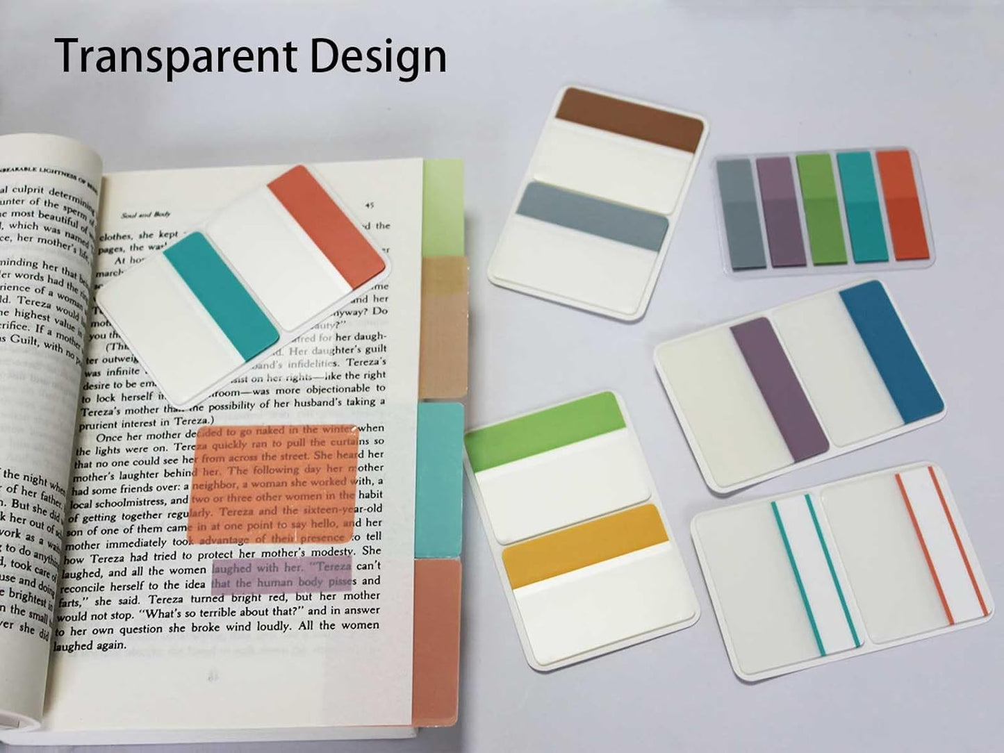 ELII 500 PCS Tabs 2 Inch Book Tabs Sticky Index Tabs,Page Markers File Tabs Self Adhesive, Labels for Pages Notebooks