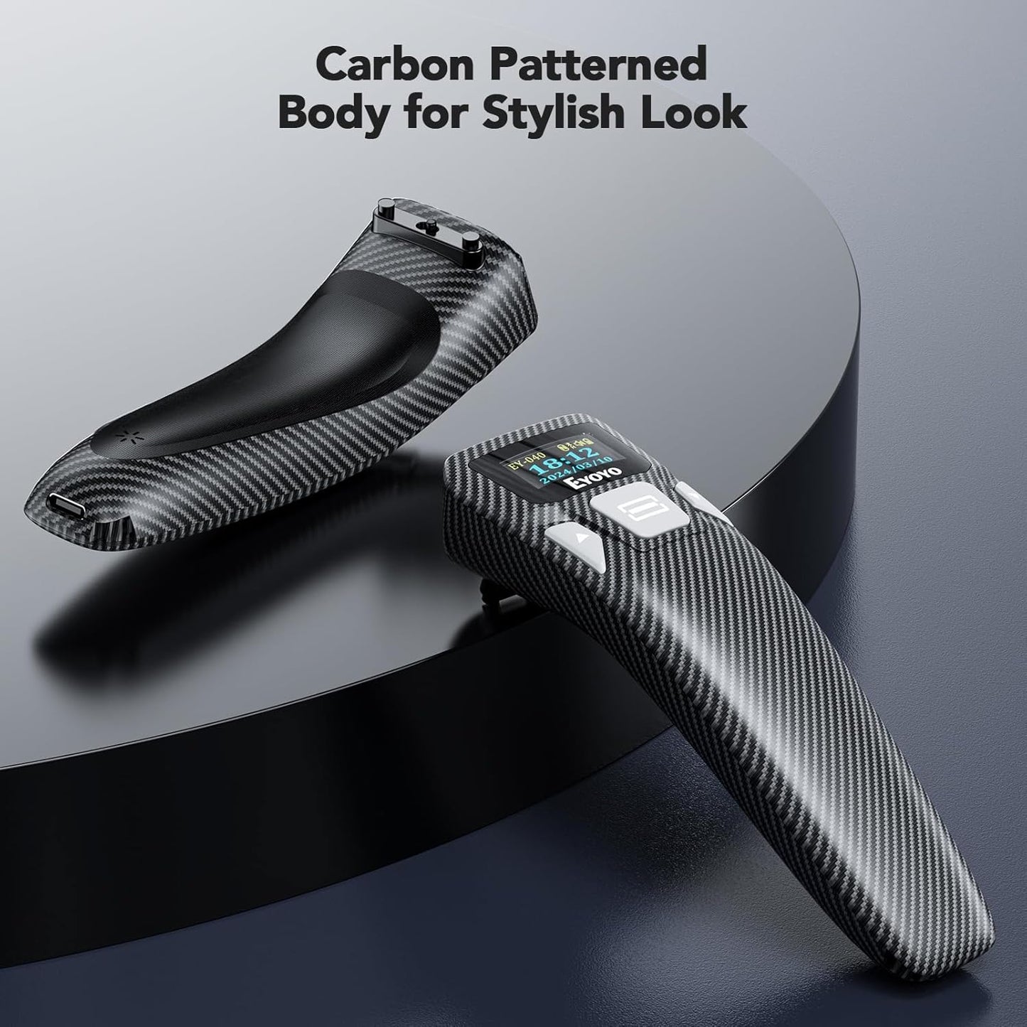 Eyoyo Mini Bluetooth Barcode Scanner: Portable 1D&2D QR Code Scanner with Digital Display for Library Book, Retail Store, Warehouse - Wireless & USB Wired Bar Code Reader for Android Phone PC Laptop